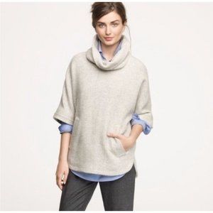 JCrew Wool Poncho Womens Size XS Herringbone Sweater Coat